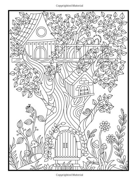 Magical forest coloring pages